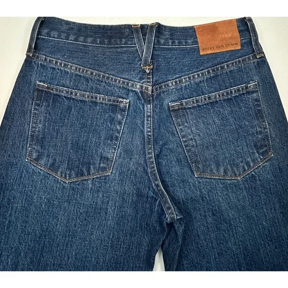 Point Sur Boyfriend Jeans Womens 25 Button Fly Selvedge Denim Straight J Crew - Picture 6 of 12